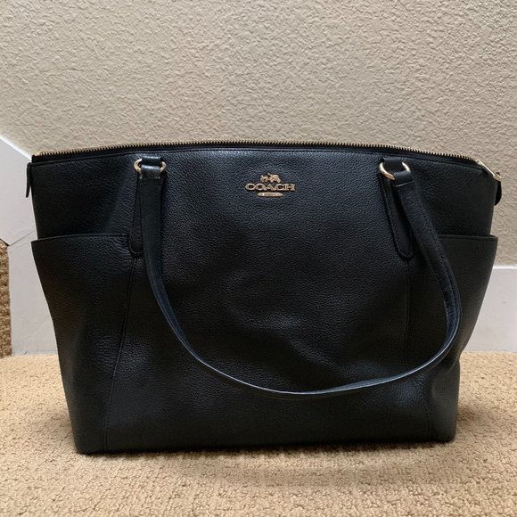 Coach Handbags - Coach Purse - Simple Black Smaller Tote Leather